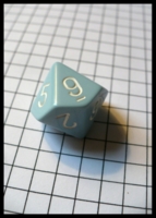 Dice : Dice - 10D - Powder Blue With White Numerals